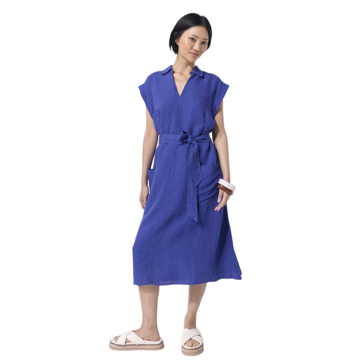 Marco Polo Pleat Back Shirtdress